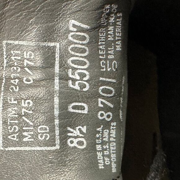 Red Wing Men’s Size 8.5 D 8701 Black Leather Oxford Steel Toe Dress Shoes - Picture 6 of 8